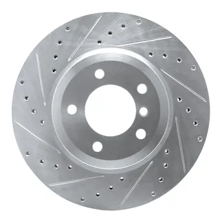 R1 Concepts EDZ-31048L Brake Rotor Drilled and Slotted Silver